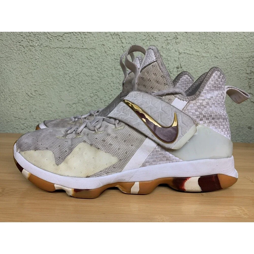 Nike LeBron James 14 XIV White‎ Wine Basketball Shoes 852405-104 Size 11.5
